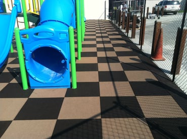 interlocking rubber tiles for playgrounds