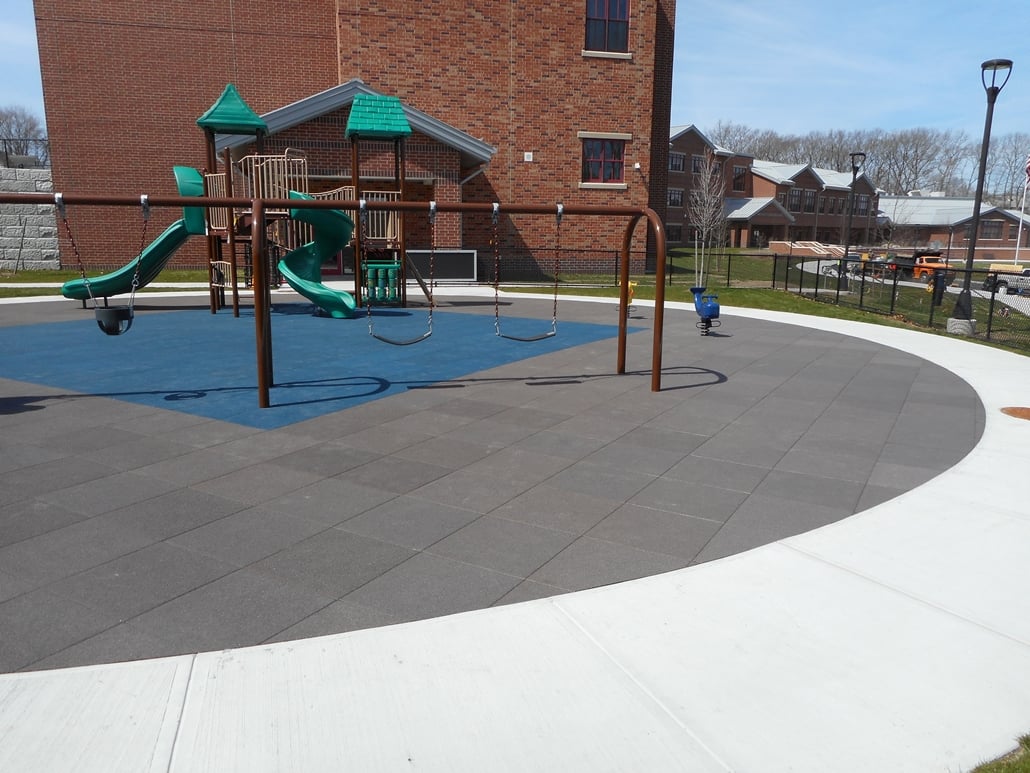 rubber tile at Park Ave Elementary in Webster Massachusetts