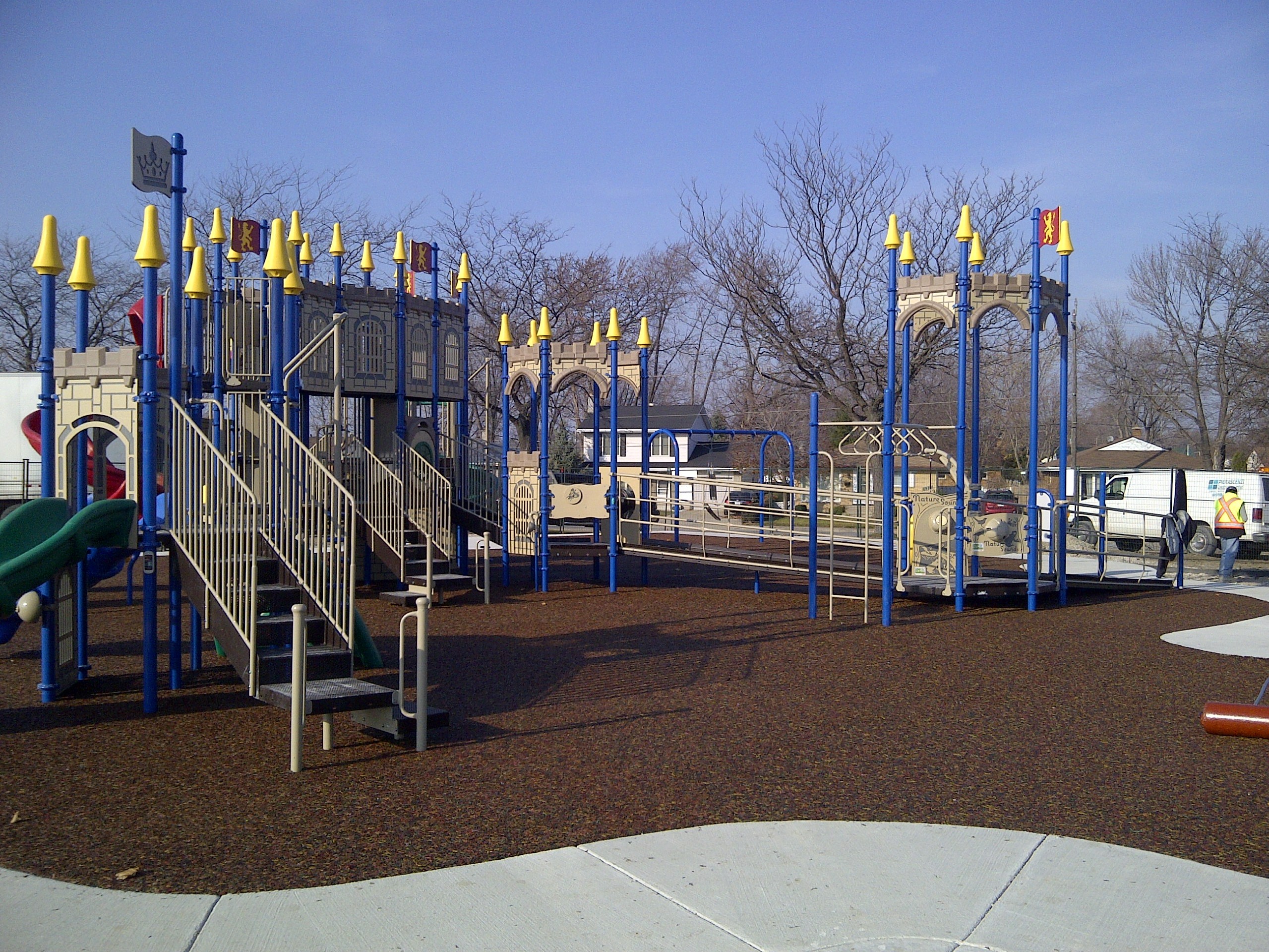 large playground bonded rubber play surface